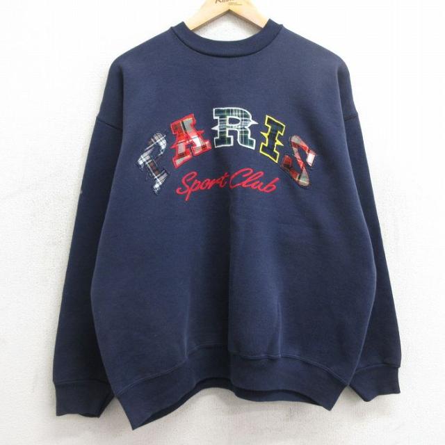 古着 TULTEX 長袖 スウェット メンズ 90年代 90s パリ クルーネッ