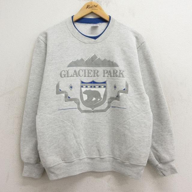 古着 ジャージーズ 長袖 スウェット メンズ 90年代 90s クマ グレイシャ
