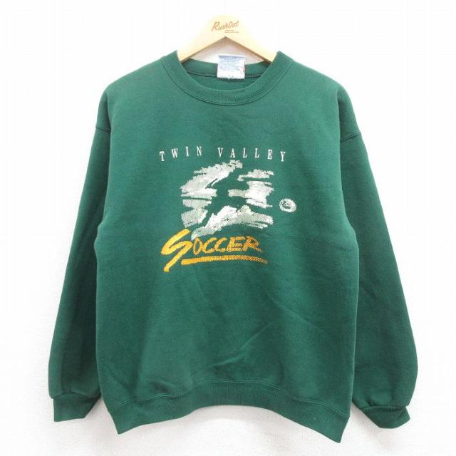 古着 ヘインズ Hanes 長袖 スウェット メンズ 90年代 90s サッカー