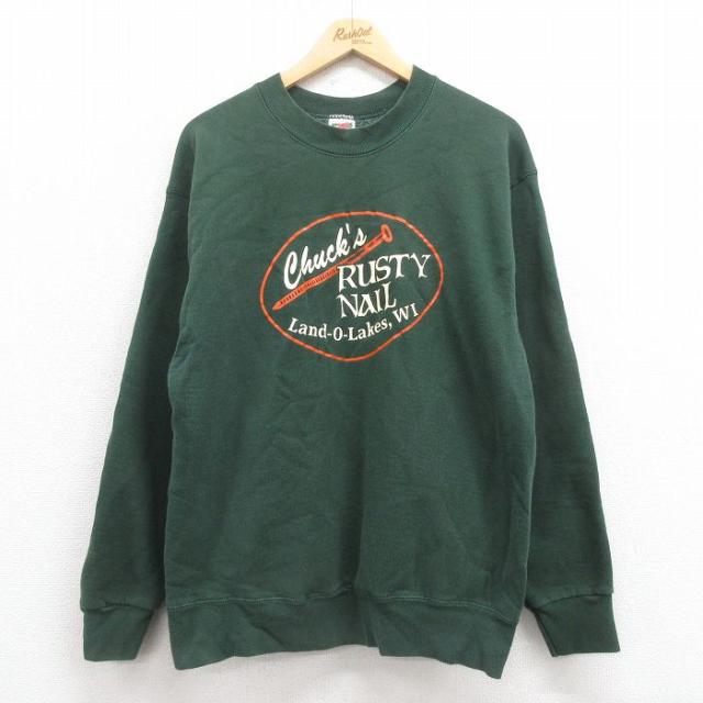 古着 フルーツオブザルーム 長袖 スウェット メンズ 90年代 90s RUST