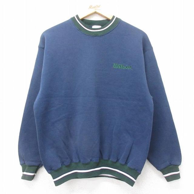 古着 ウィルソン 長袖 スウェット メンズ 00年代 00s ワンポイントロゴ