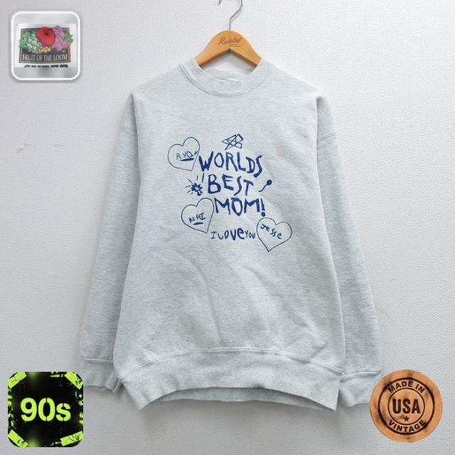 古着 フルーツオブザルーム 長袖 スウェット メンズ 90年代 90s MOM 