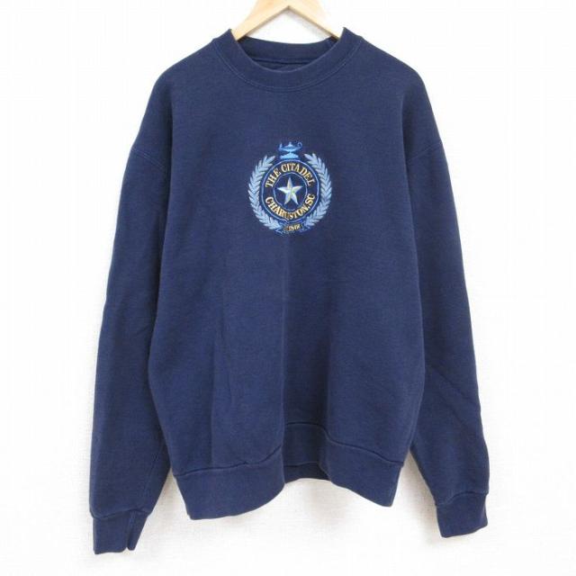 古着 ジャンスポーツ 長袖 スウェット メンズ 00年代 00s シタデル 刺繍