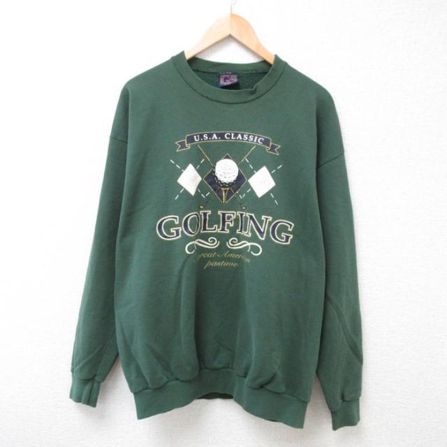 古着 長袖 スウェット メンズ 90年代 90s USAクラシック ゴルフ クル