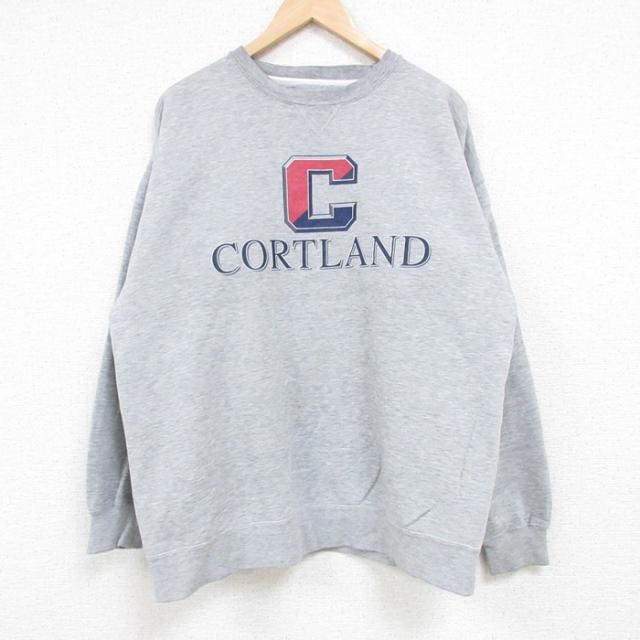 古着 長袖 スウェット メンズ 90年代 90s コートランド クルーネック グ