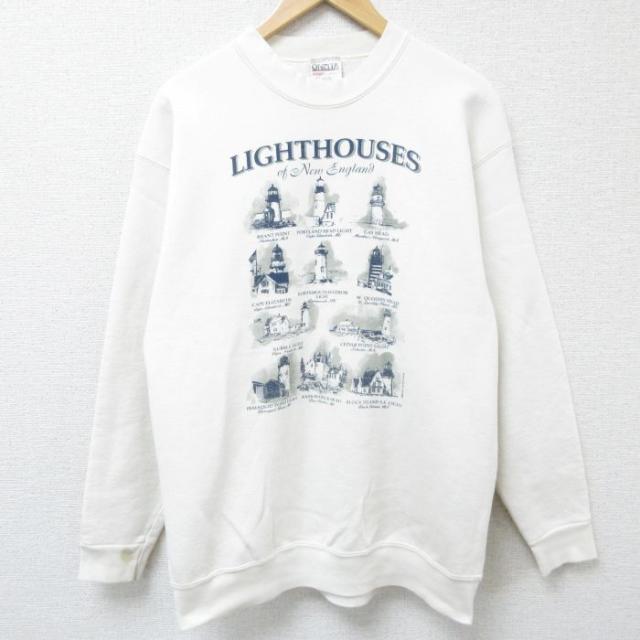 古着 オニータ ONEITA 長袖 スウェット メンズ 90年代 90s 灯台