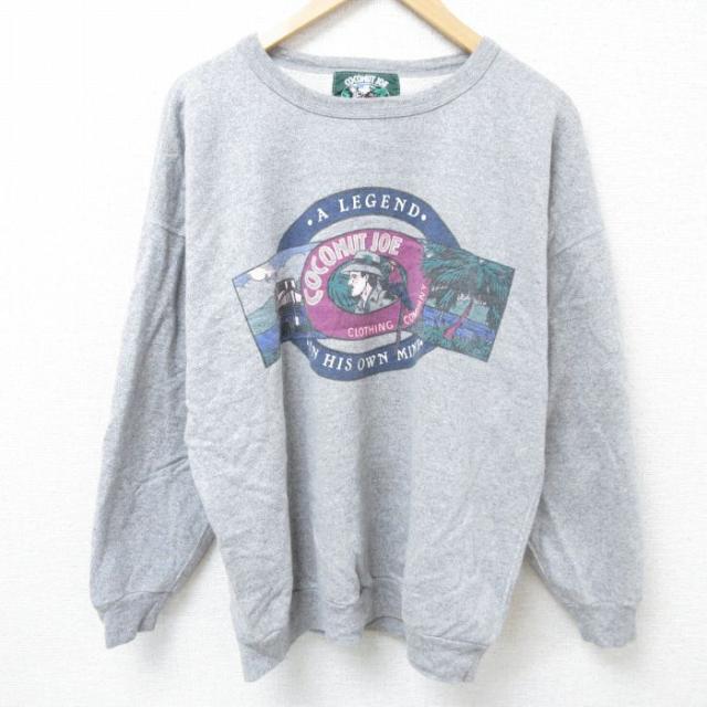 古着 長袖 スウェット メンズ 90年代 90s 男性 オウム クルーネック カ