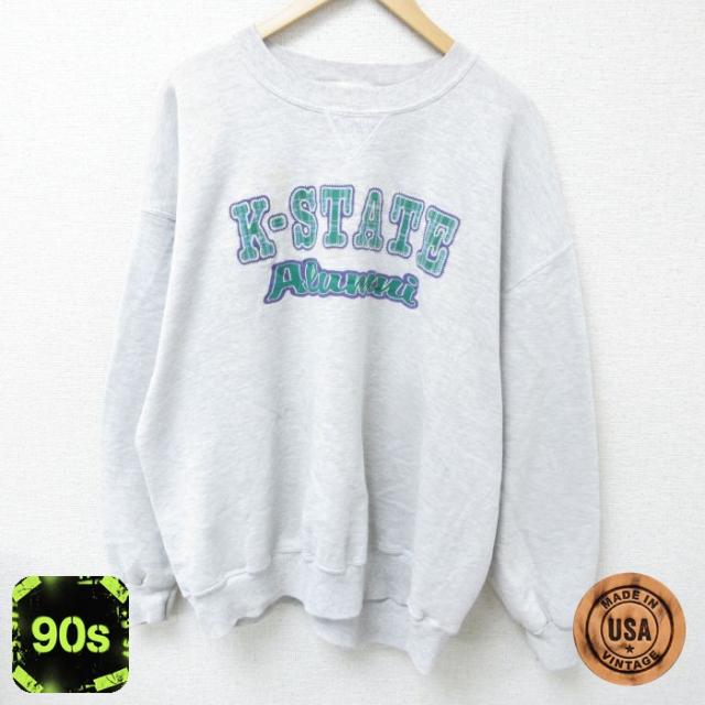 古着 ラッセル 長袖 スウェット メンズ 90年代 90s K STATE 大き