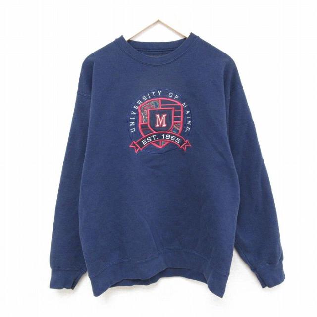 古着 ジャンスポーツ 長袖 スウェット メンズ 90年代 90s メイン カレッ