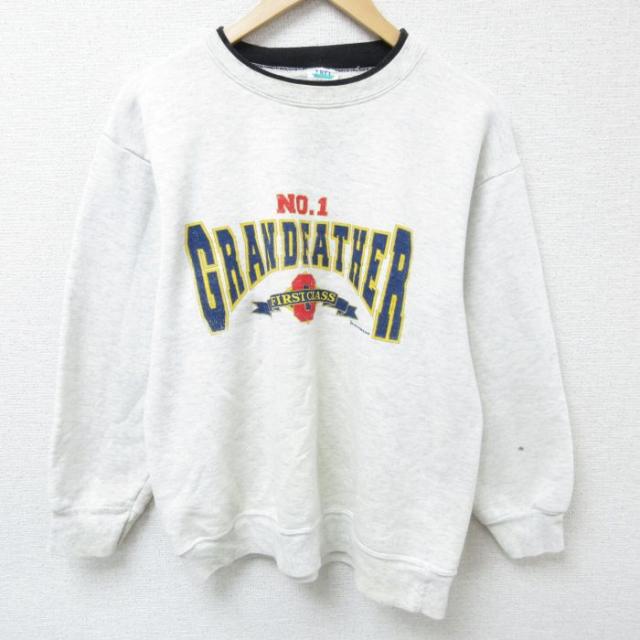古着 長袖 スウェット メンズ 90年代 90s GRANDFATHER クルー