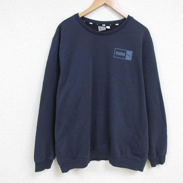 古着 プーマ puma 長袖 スウェット メンズ ワンポイントロゴ 大きいサイズ