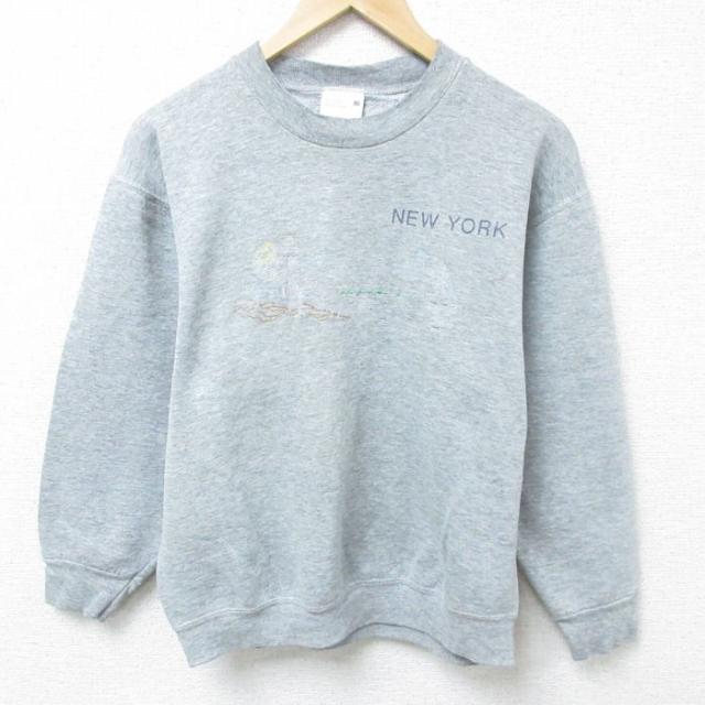 古着 ウィルソン 長袖 スウェット メンズ 00年代 00s ニューヨーク 刺繍