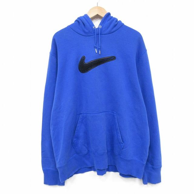 古着 ナイキ NIKE 長袖 スウェット パーカー メンズ ビッグロゴ 大きいサ