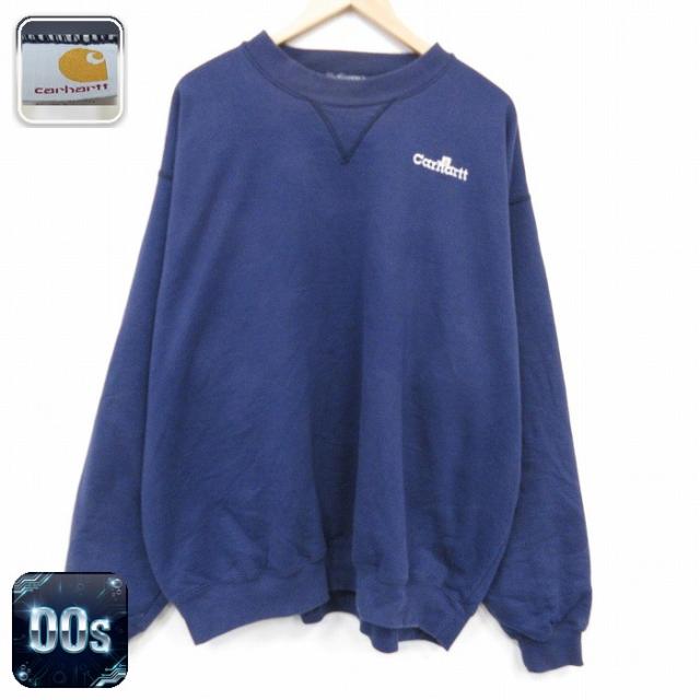 古着 カーハート 長袖 スウェット メンズ 00年代 00s ワンポイントロゴ 