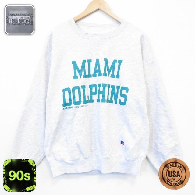 古着 ラッセル 長袖 スウェット メンズ 90年代 90s NFL マイアミドル