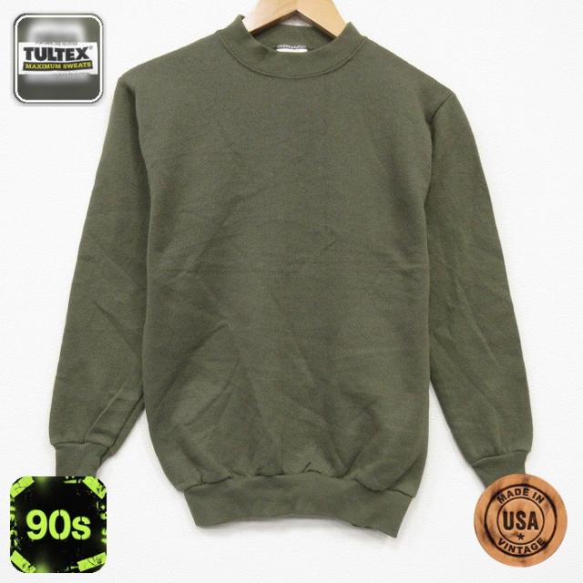 古着 TULTEX 長袖 スウェット メンズ 90年代 90s 無地 クルーネッ