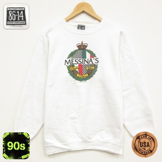 古着 長袖 スウェット メンズ 90年代 90s MESSINAS クルーネック
