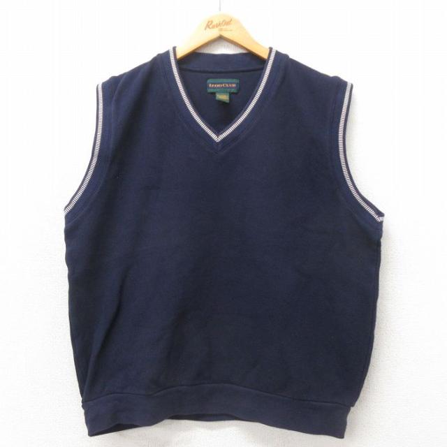 古着 IZOD ノースリーブ スウェット メンズ 00年代 00s 無地 鹿の子