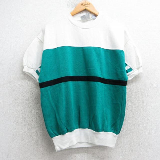 古着 半袖 スウェット メンズ 90年代 90s クルーネック 白他 ホワイト
