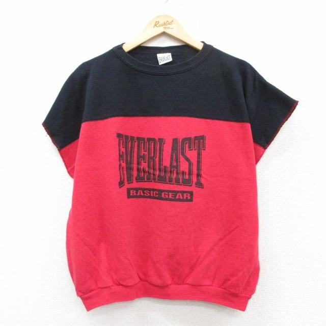 古着 半袖 スウェット メンズ 90年代 90s EVERLAST ツートンカラ