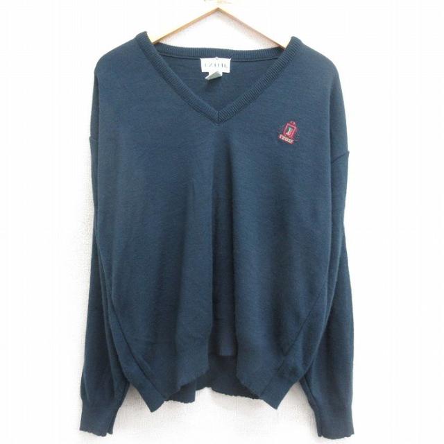 古着 IZOD 長袖 セーター メンズ 90年代 90s ワンポイントロゴ アク