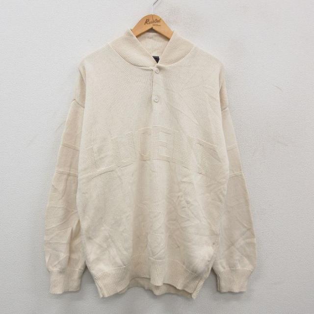 古着 長袖 セーター メンズ 90年代 90s LUCENT コットン ヘンリー