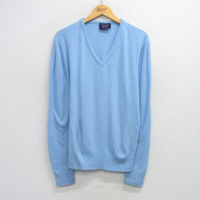 古着 長袖 セーター メンズ 90年代 90s アクリル Vネック USA製 薄