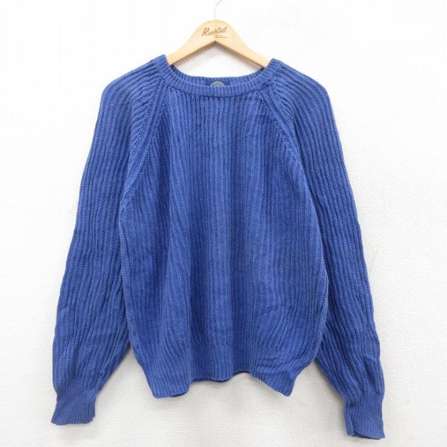古着 ギャップ GAP 長袖 セーター メンズ 90年代 90s ラグラン クル