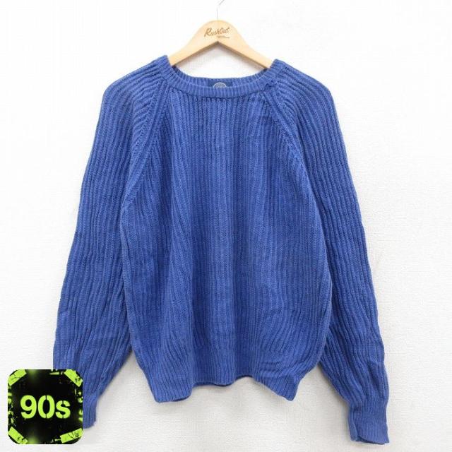 古着 ギャップ GAP 長袖 セーター メンズ 90年代 90s ラグラン クル