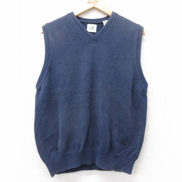 古着 ギャップ GAP ニット ベスト メンズ 00年代 00s コットン Vネ