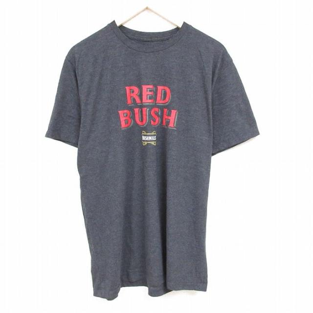 古着 半袖 Tシャツ メンズ レッドブッシュ ブッシュミルズ クルーネック 濃グ