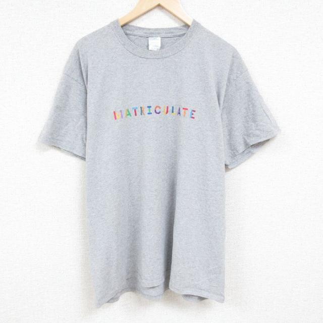 古着 半袖 Tシャツ メンズ マトリキュレート 大きいサイズ クルーネック グレ