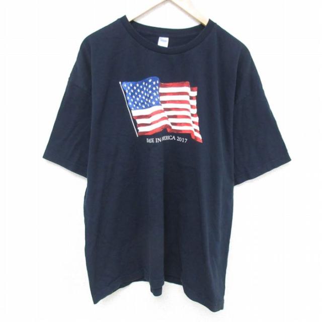 古着 半袖 Tシャツ メンズ 星条旗 大きいサイズ コットン クルーネック US