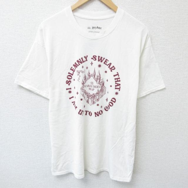 古着 半袖 Tシャツ メンズ 映画 ハリーポッター クルーネック 白 ホワイト