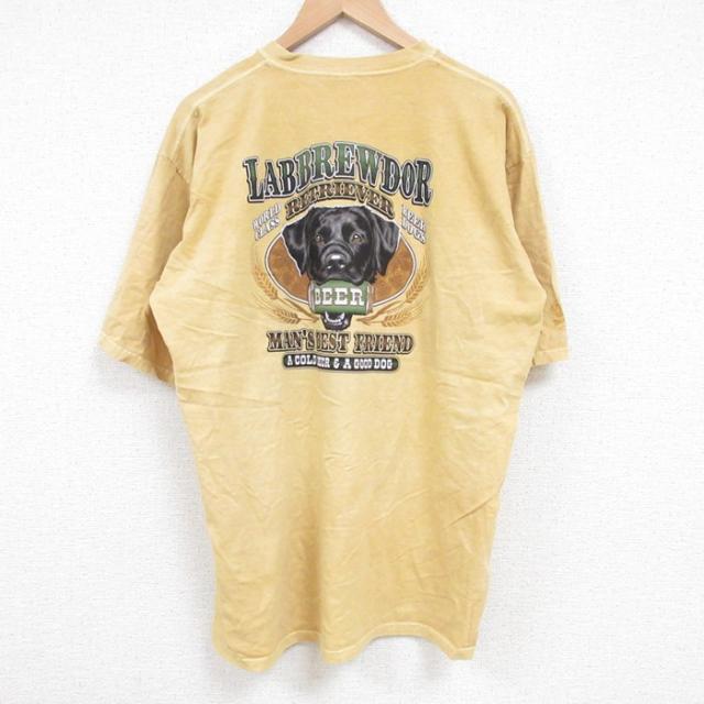 古着 Crazy Shirts 半袖 Tシャツ メンズ 犬 コットン クルーネッ