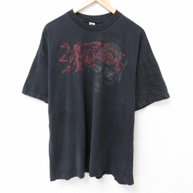 古着 メタルマリーシャ 半袖 Tシャツ メンズ スカル 大きいサイズ コットン
