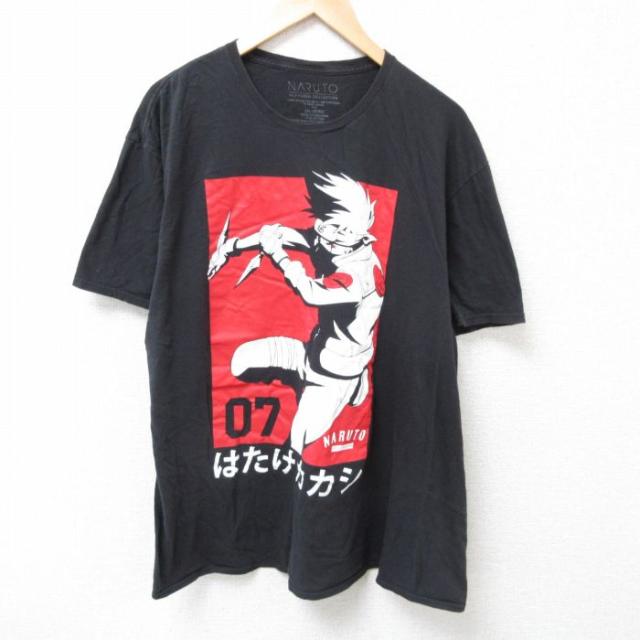 古着 半袖 Tシャツ メンズ アニメ ナルト疾風伝 はたけカカシ 大きいサイズ