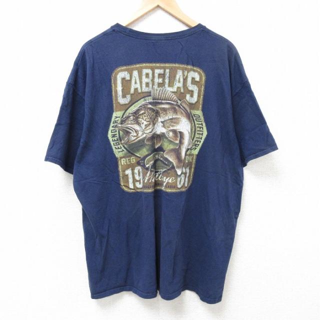 古着 半袖 Tシャツ メンズ カベラス 魚 大きいサイズ コットン クルーネック