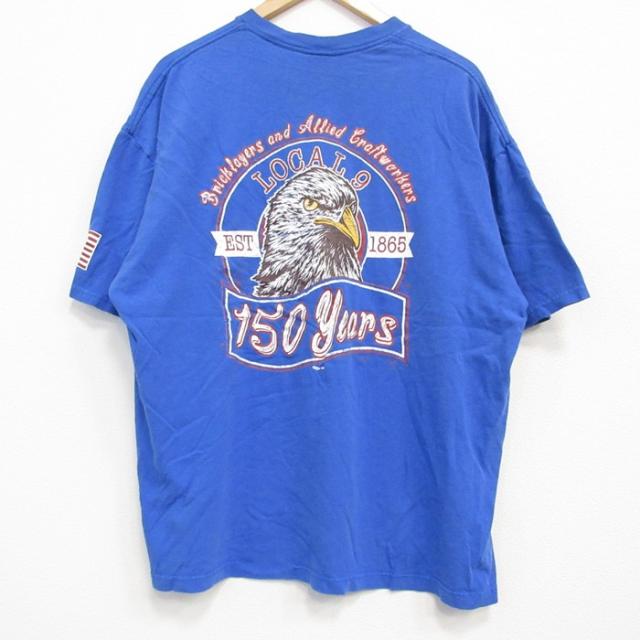 古着 半袖 Tシャツ メンズ 鳥 大きいサイズ コットン クルーネック USA製