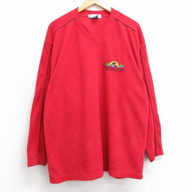 古着 長袖 ビンテージ フリース トップス メンズ 00年代 00s 鳥 大きい