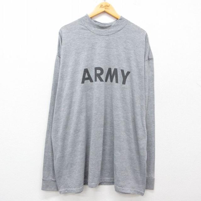 古着 長袖 Tシャツ メンズ ミリタリー アーミー リフレクター 大きいサイズ
