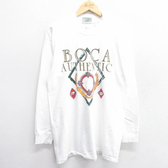 古着 長袖 ビンテージ Tシャツ メンズ 80年代 80s BOCA コットン 