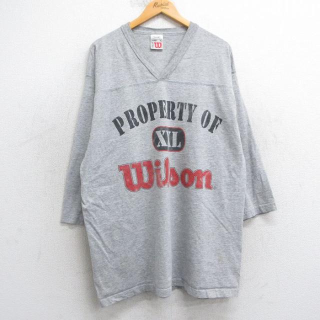 古着 7分袖 ビンテージ フットボール Tシャツ メンズ 00年代 00s ビッ
