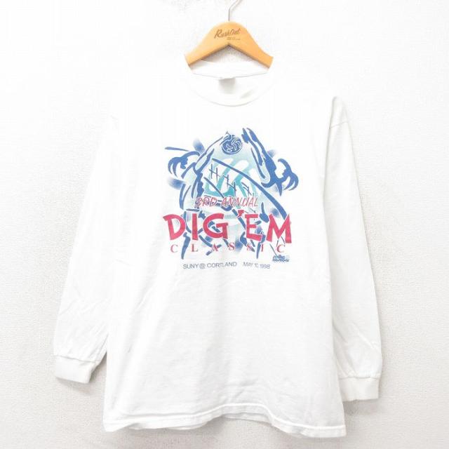 古着 長袖 ビンテージ Tシャツ メンズ 90年代 90s バレーボール コット