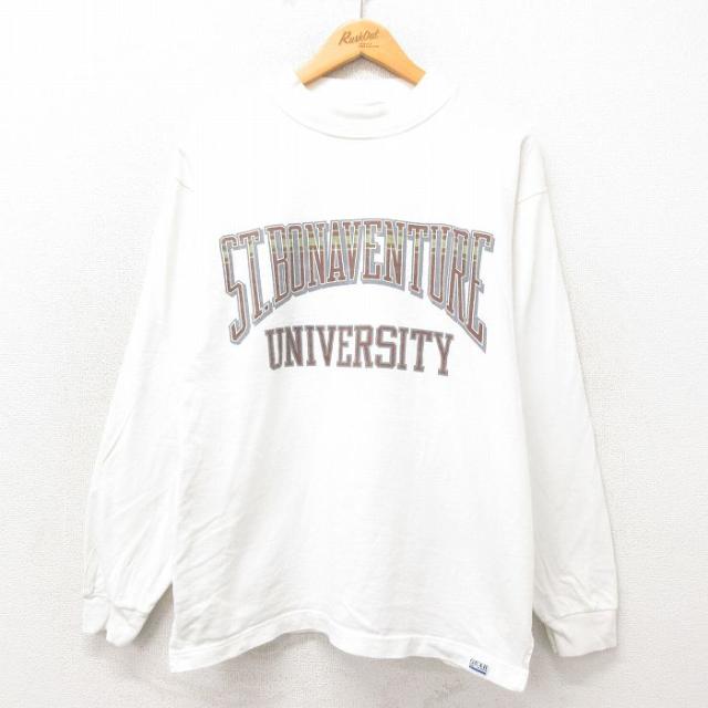 古着 長袖 ビンテージ Tシャツ メンズ 90年代 90s 大学 コットン モッ