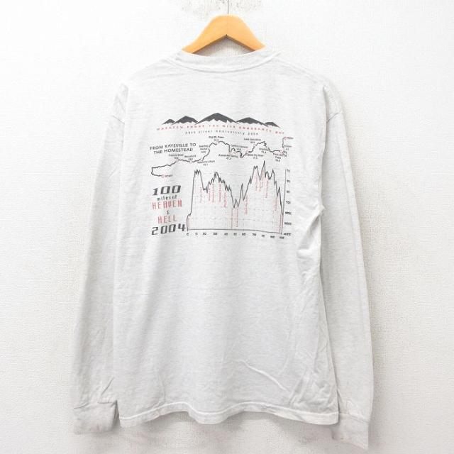 古着 長袖 ビンテージ Tシャツ メンズ 00年代 00s 山 クルーネック グ