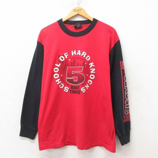 古着 SCHOOL OF HARD KNOCKS 長袖 ビンテージ Tシャツ メ