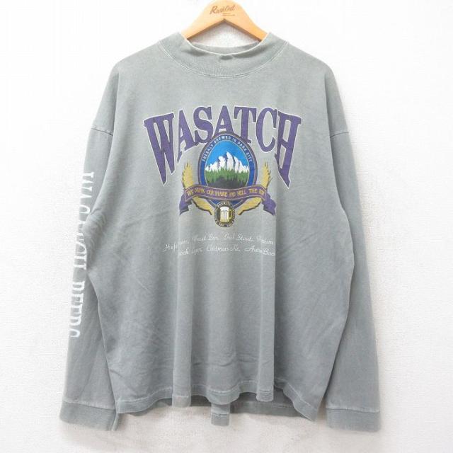 古着 長袖 ビンテージ Tシャツ メンズ 90年代 90s WASATCH ビー