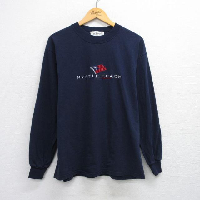 古着 長袖 ビンテージ Tシャツ メンズ 00年代 00s マートルビーチ 旗 