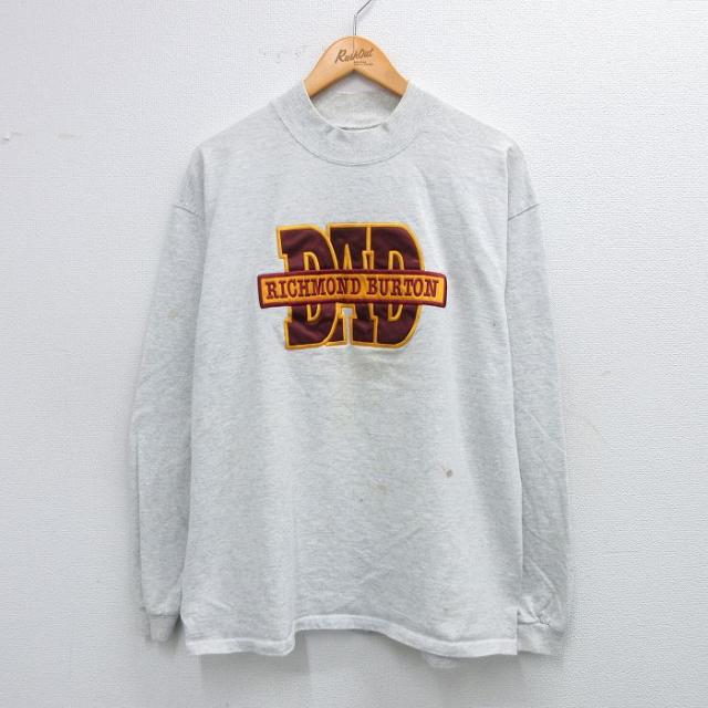 古着 長袖 ビンテージ Tシャツ メンズ 90年代 90s DAD 刺繍 クルー